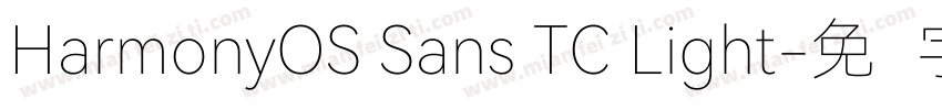 HarmonyOS Sans TC Light字体转换